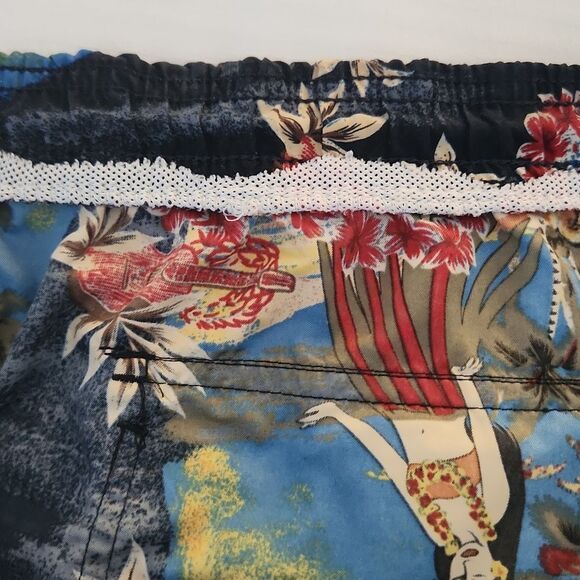 Awesome Faded Glory Aloha Hawaiian Hula Swim Short L - Picture 7 of 7
